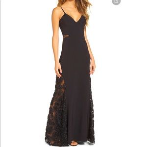 Maria Bianca Nero Shannon Lace Inset Gown Black